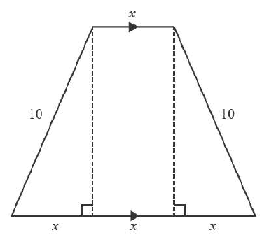 Diagram of trapezium for Question 18