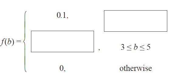Incomplete probability density function for B
