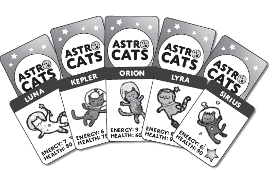 Astro Cats trading cards