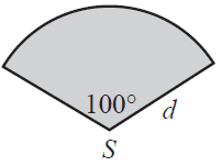 Diagram of a sprinkler watering a sector