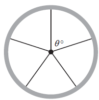 A wheel with five spokes