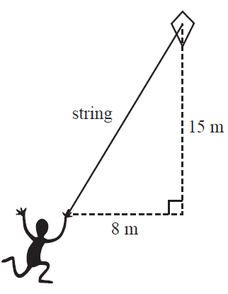 Diagram of Henry flying a kite