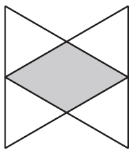 A logo formed by two overlapping identical equilateral triangles, creating a central shaded hexagon.